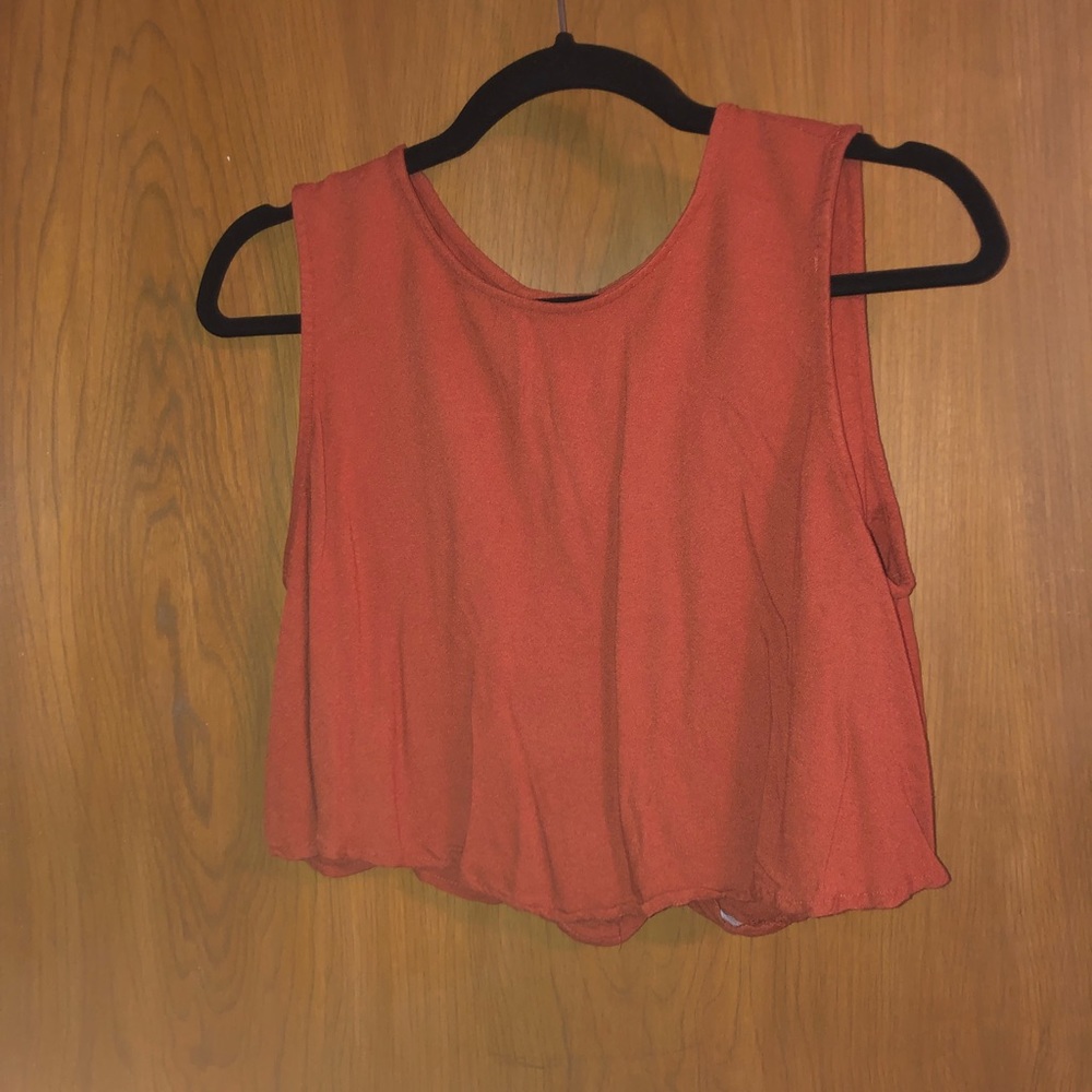 Burnt orange crop top